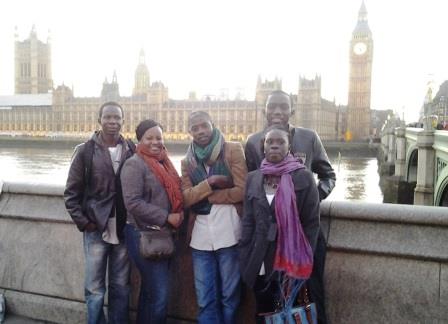 Mr. Kweyu (left) with fellow PRISE workshop participants in London in February 2015.